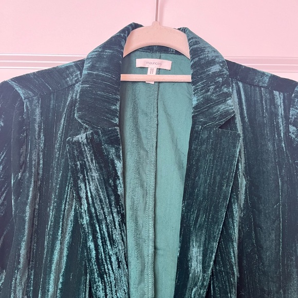 Maurices Green Velvet Blazer - Picture 2 of 3